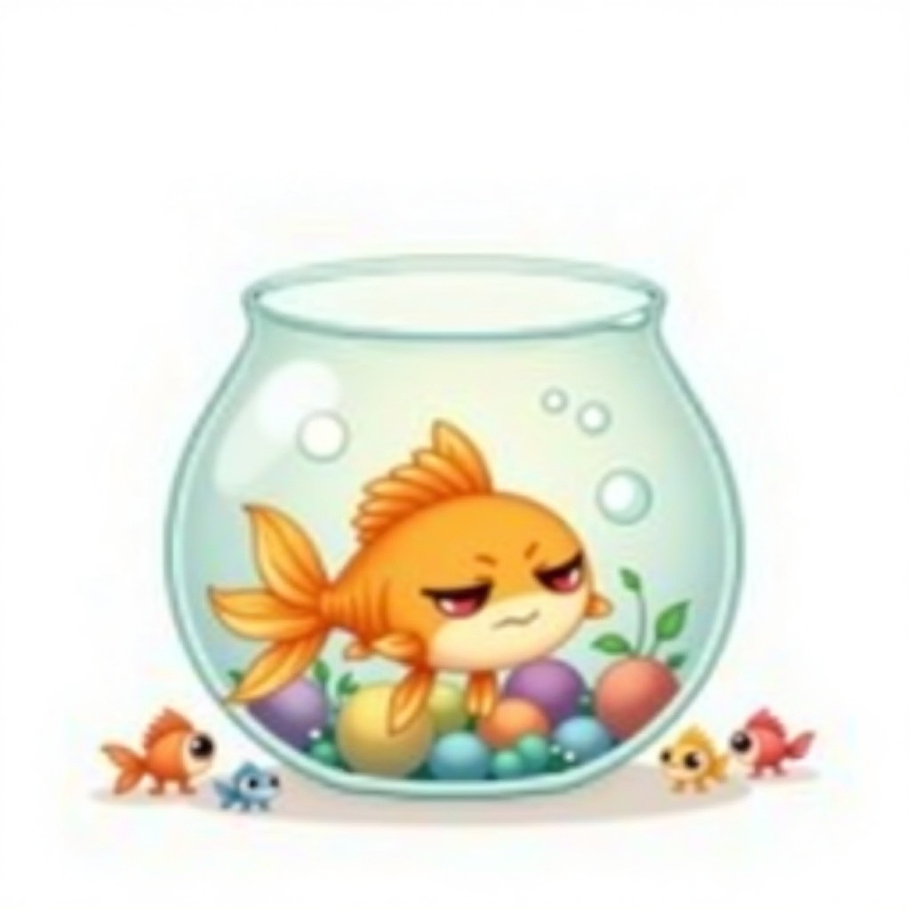 My Goldfish is Bored book cover — Gerald the goldfish looking dramatically bored
